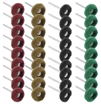40er Set Schleifpolierscheiben 25 mm, Schaft 3 mm