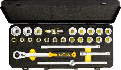 Produktbild von Elora Steckschlüsselsatz, 25-teilig, ELORA-JUBI 771-OKLMU Spezial