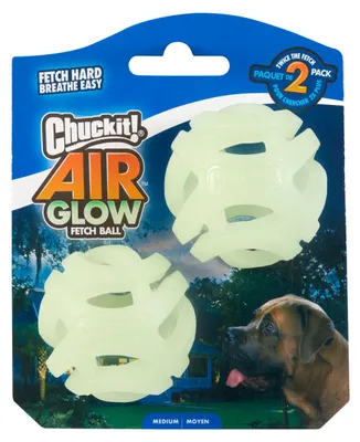 Produktbild von Chuckit! – Air Glow Ball – Phosphoreszierender Spielzeugl für Hunde – Erholungsb