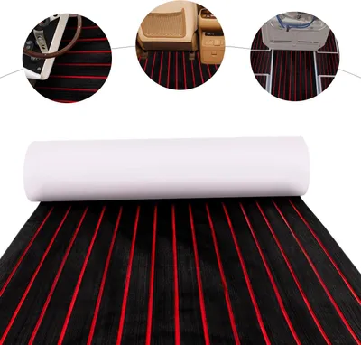 Obrázek produktu pro EVA podlaha do člunu – podlahová rohož – samolepicí – 240 × 90 cm – pro motorové čluny/jachty/kajaky/obytné vozy/bazény – červená