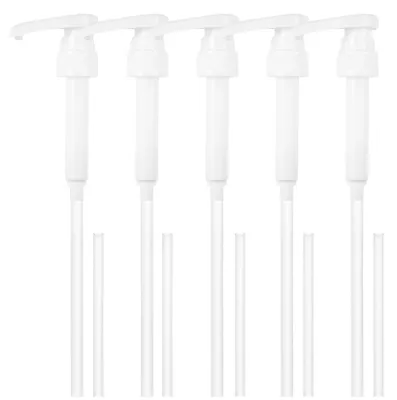 5 Pumpdispenser für 500/1000 ml Flaschen, Dosierpumpe, weiß