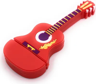 Immagine prodotto di Onlineworld2013 Chitarra Strumento Musicale Chitarra elettrica rossa Divertente Chiavetta USB 128 GB USB 3.0