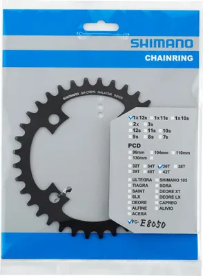 Produktbild von SHIMANO Kettenblatt SM-CRE70-12 36Z - effiziente Antriebseinheit für E-Bikes