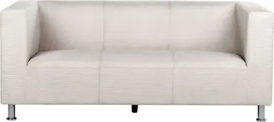 Produktbild von BELIANI Sofa Cremeweiß Chenille Stoff 3-Sitzer Minimalistisch Modern Wohnzimmer