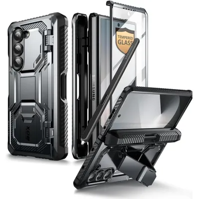 Zdjęcie produktu dla Etui ochronne z uchwytem na rysik S Pen i folią ochronną na ekran do Samsung Galaxy Z Fold 6, kolor czarny