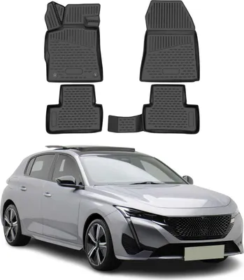 Image de OMAC Tapis de sol pour Peugeot 308 2021-2025 sur mesure en caoutchouc Noir