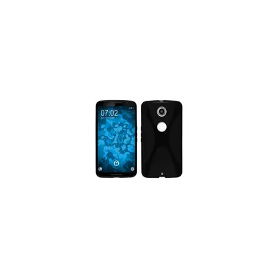 Produktbild von PhoneNatic Case kompatibel mit Google Nexus 6 - schwarz Silikon Hülle X-Style Cover