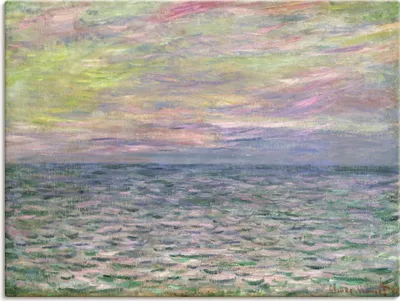 Produktbild von ARTland Leinwandbild Sonnenuntergang über dem Meer Pourville Größe: 60x45 cm