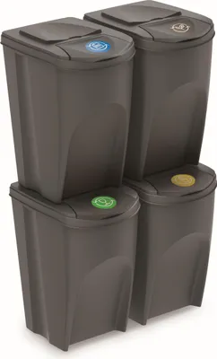 Immagine prodotto di Cestino Prosperplast SORTIBOX 4 x 35 l grigio