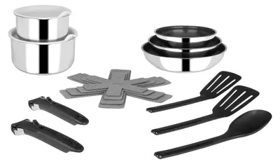 15-teiliges Edelstahl-Kochgeschirr-Set, Töpfe & Pfannen, Induktion