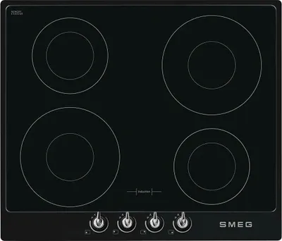 Zdjęcie produktu dla Smeg Victoria SI964NM, Czarny, Wbudowany, 60 cm, Płyta indukcyjna strefowa, 4 stref(y), 4 stref(y)