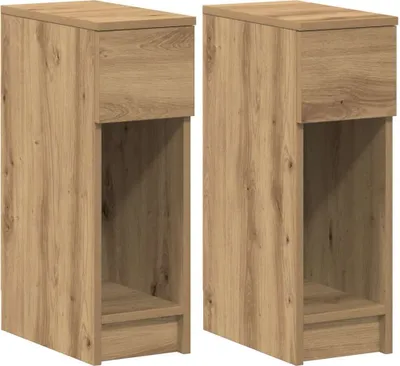 Produktbild von Nachttische mit Schublade 2 Stk. Artisan-Eiche 20x36x60 cm