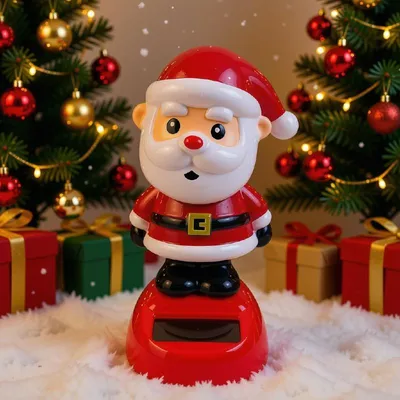 Produktbild von Solarbetriebene Weihnachtsmann-Figur, KI-generiertes Bild