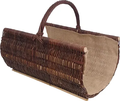 Produktbild von Brennholzkorb mit Jute braun  groß