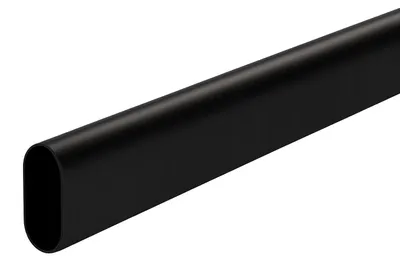 Produktbild von SOTECH Schrankstange oval 30 x 15 mm schwarz, 600 mm – Kleiderstange für Kleiderschrank