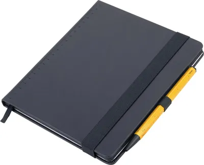 Image de TROIKA NPP04/YE TROIKA Notizblock BLACK SLIMPAD A5 gelber Stift