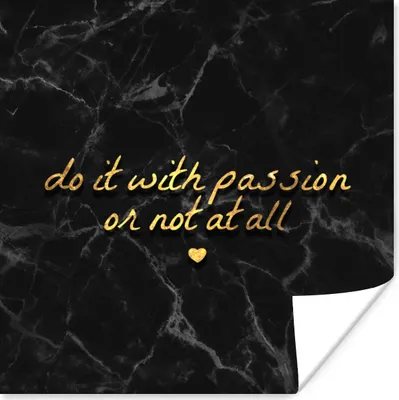 Produktbild von MuchoWow® Poster Zitate - Sprichwörter - Gold - Marmor 100x100 cm - Babyzimmer