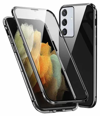 Produktbild von Für Samsung Galaxy S24 FE Handy Tasche 360 Magnet Glas Bumper Metall Hülle Etuis Case Cover