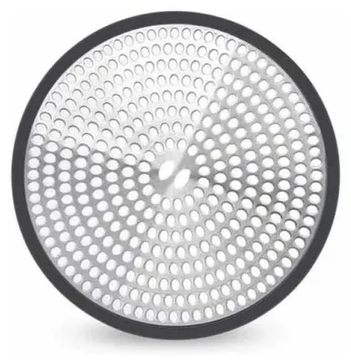 Obrázek produktu pro Sítko do dřezu, 11 cm, nerezové sítko, zabraňuje ucpávání nečistotami v kuchyňském dřezu, ve vaně, v umyvadle – nerezová ocel ve stříbrné barvě