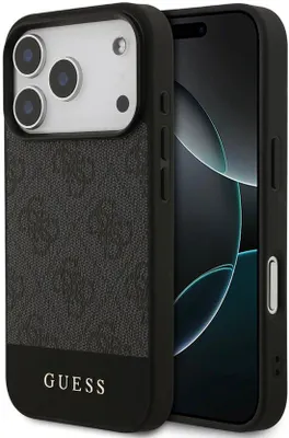 Produktbild von Guess Back Cover hoesje - iPhone 17 Pro - Grijs - Slanke pasvorm - Verhoogde