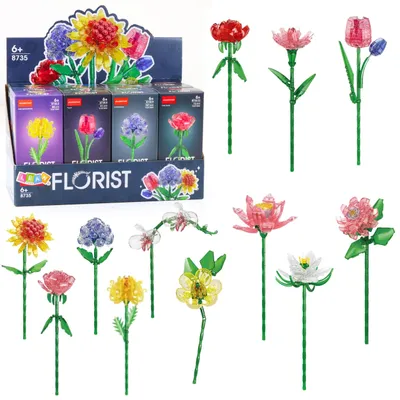 Immagine prodotto di Composizioni di blocchi per la costruzione di fiori Mix di 60-150 pezzi