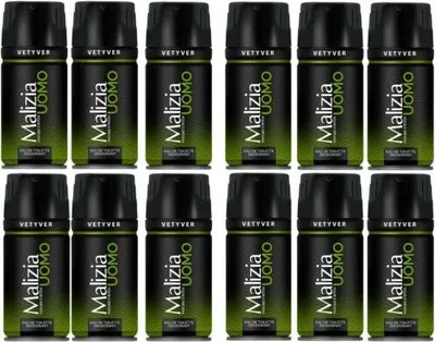 Produktbild von MALIZIA UOMO VETYVER - Deodorant EdT 12x150ml Vorratspackung