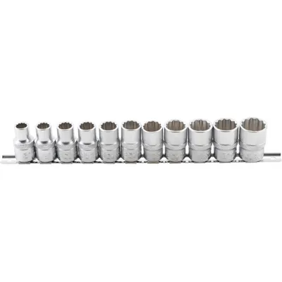 Produktbild von BGS Steckschlüssel-Einsatz-Satz, Zwölfkant Antrieb Innenvierkant 12,5 mm (1/2 Zoll) SW 10 - 21 mm 11 teilig