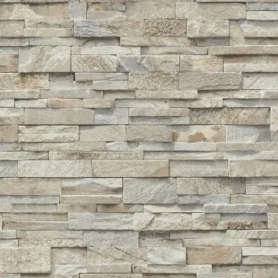 A close-up, full-frame view of stacked stone veneer.
