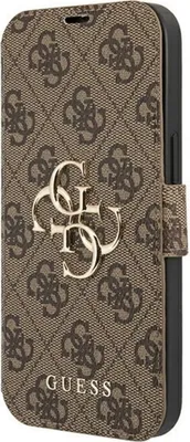 Zdjęcie produktu dla Guess GUBKP13L4GMGBR iPhone 13 Pro / 13 6.1 brown/brown book 4G Big Metal Logo etui na telefon komórkowy