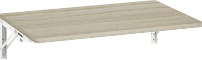 Produktbild von Wandklapptisch 60x40 cm Eiche - Platzsparender Schreibtisch mit abgerundeten Ecken für Homeoffice, Küche & Wohnbereich