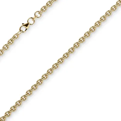 Produktbild von 4mm Rund-Ankerkette Kette Collier Halskette 585 Gold Gelbgold 55cm Halsschmuck
