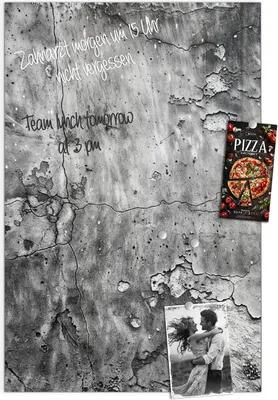 Produktbild von Magnettafel 60x90cm Pinnwand Whiteboard beschreibbar - Abgenutzte Wand