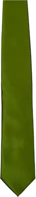Produktbild von Satin Tie / 144 x 8,5cm /  Zu 100% von Hand genäht - Farbe: Olive - Größe: 144 x 8,5cm