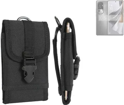 Produktbild von K-S-Trade Holster Handy Hülle kompatibel mit Oppo Reno10 Pro Holster Handytasche Gürtel Tasche Schutz Hülle Robust Outdoor schwarz