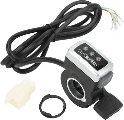 Produktbild von 6-Draht-Daumengashebel mit EIN/AUS-Schalter, Batterieanzeige, 22 mm Öffnung für Elektrofahrrad, Roller, 36 V