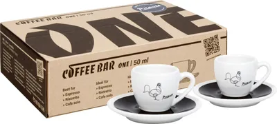 Produktbild von KÖNITZ 2er Set Coffee Bar ONE Picasso Espressotasse mit Untertasse 50 ml im Geschenkkarton
