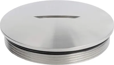 Immagine prodotto di Tappo cieco WISKA M63x1,5 MBR-M63 rotondo con intaglio, incl. O-ring Ottone (CuZn) nichelato Lunghezza filettatura 10,0 mm - 1