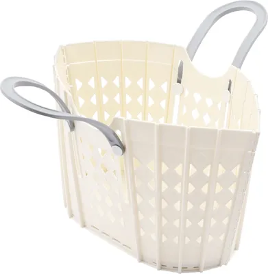 Image de Panier à linge blanc pour buanderie, salle de bain max 6kg