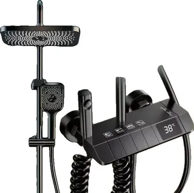 Immagine prodotto di Set di rubinetti per doccia, display digitale, installazione regolabile, 1