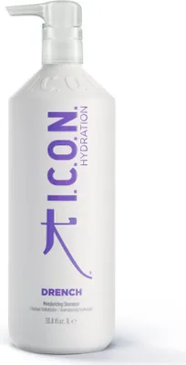 Produktbild von I.C.O.N Drench, 1000 ml, Shampoo, Professionell, Frauen, beschädigtes Haar, trockenes Haar, Feuchtigkeitsspendend, Glanz, Beruhigend