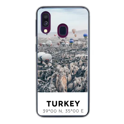 Produktbild von MuchoWow® Handyhülle Schutzhülle Hülle für Samsung Galaxy A40 Türkei - Felsen - Luftballons Silikon Softcase Handy Hülle - Handy-Tasche