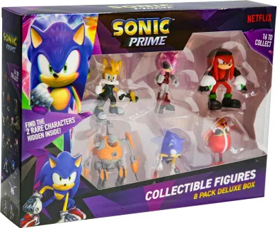Zdjęcie produktu dla Sonic Prime – Zestaw 8 Figurek [Deluxe Box]
