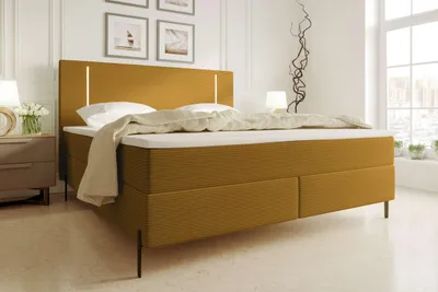 Produktbild von 99rooms Favon Boxspringbett Cordstoff POSO Gold 180x200 cm