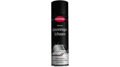 A product shot of a can of Caramba Glasreinigerschaum.
