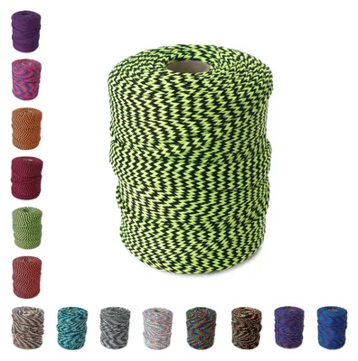 Kordel, Polyester, Polyester Schnur, Schnur, flechten, Flechtschnur schwarz neongelb