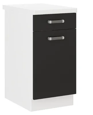Produktbild von Küchen Unterschrank 40 cm für das Modell „Omega 240 Schwarz + Weiss“