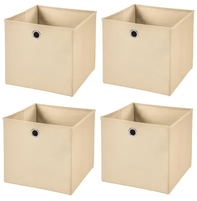 Produktbild von Set aus 4 Creme Faltboxen, Faltbare Aufbewahrungsboxen