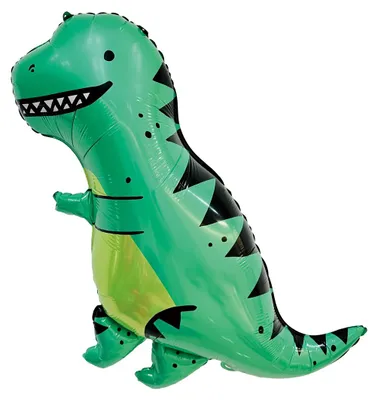 Obrázek produktu pro Foliová balónková dekorace, zelený dinosaurus T-Rex, 94 cm
