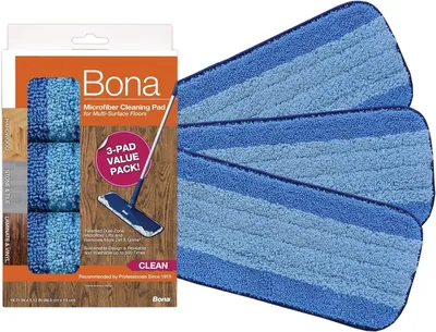 Productafbeelding van Bona Wischpad 3-delige set voor spraymop, microvezel vervangingspad, reservehoes