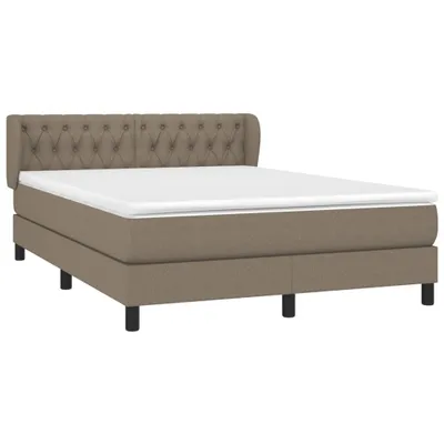 Produktbild von Boxspringbett mit Matratze Taupe 140x190 cm Stoff
